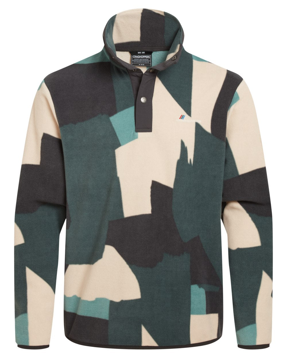 Green Ridge coloured Craghoppers Mens Dewlish II Overhead Fleece on white background 
