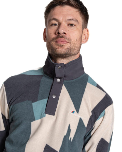 Green Ridge coloured Craghoppers Mens Dewlish II Overhead Fleece on white background 