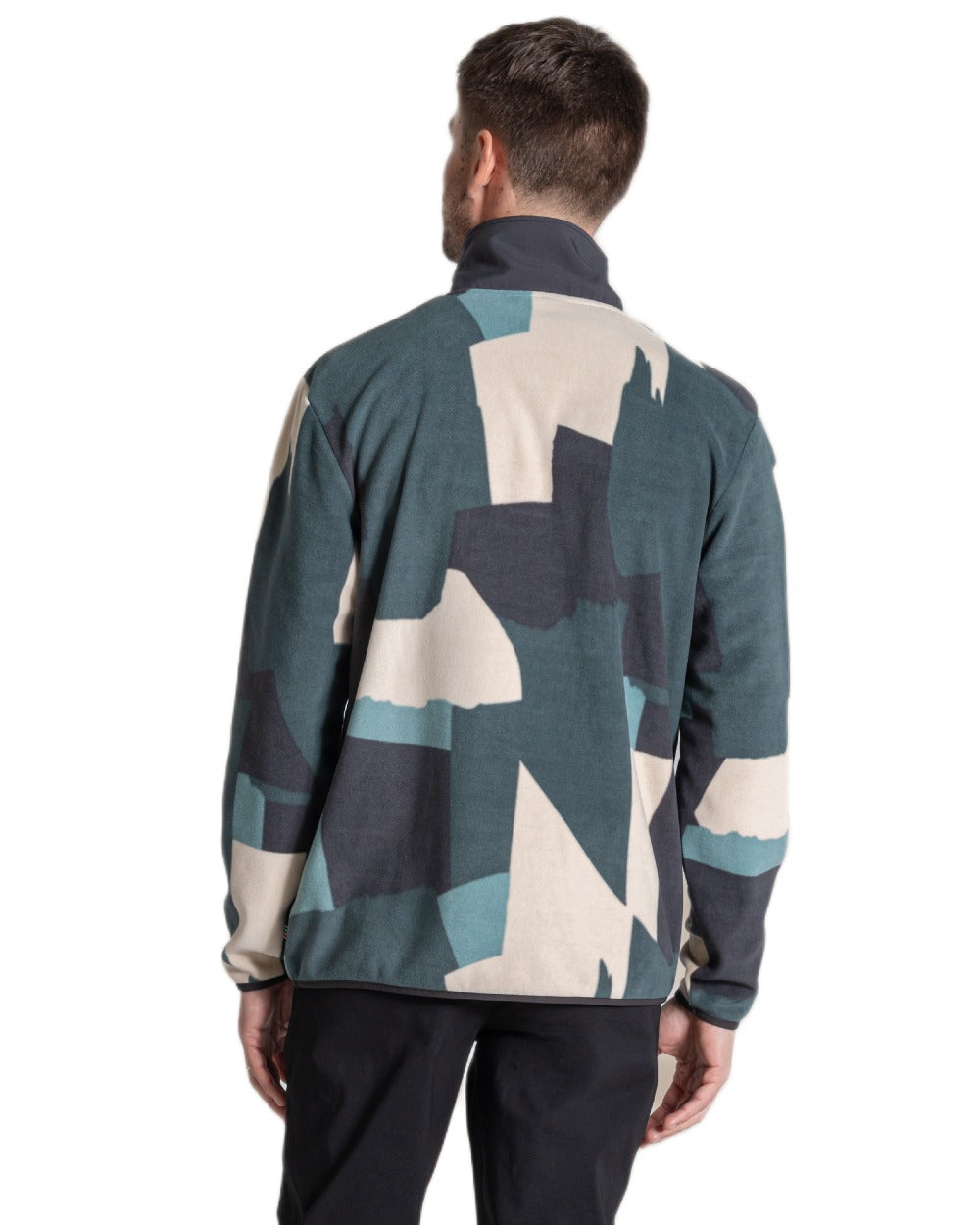 Green Ridge coloured Craghoppers Mens Dewlish II Overhead Fleece on white background 