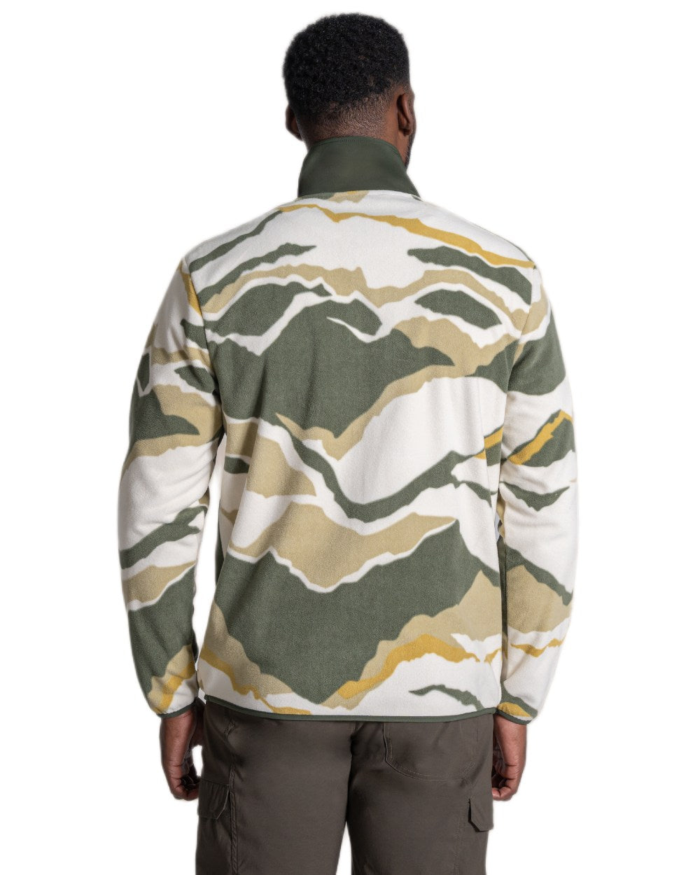 Lagano Green coloured Craghoppers Mens Dewlish II Overhead Fleece on white background 