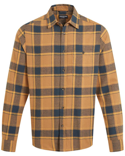 Boulder Check coloured Craghoppers Mens Gable Long Sleeved Shirt on white background 
