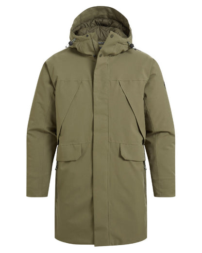 Wild Olive Coloured Craghoppers Mens Grisedale Thermic Jacket on white background 