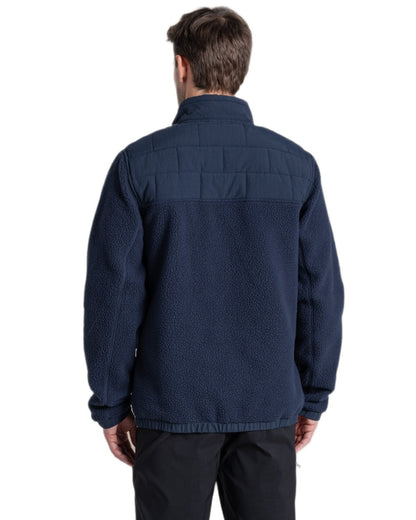 Blue Navy coloured Craghoppers Mens Helvellyn Hybrid Jacket on white background 
