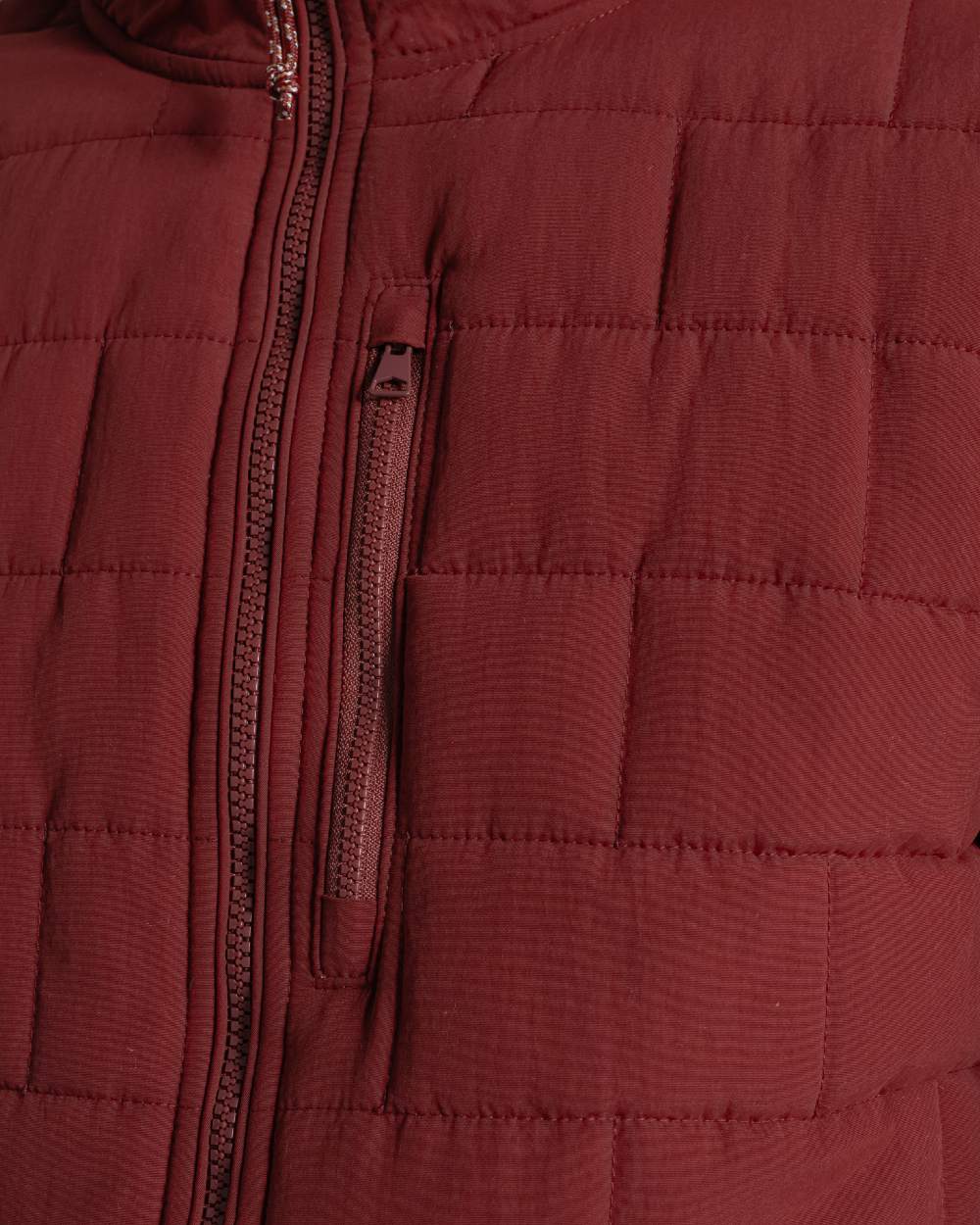 Red Jasper coloured Craghoppers Mens Helvellyn Hybrid Jacket on white background 