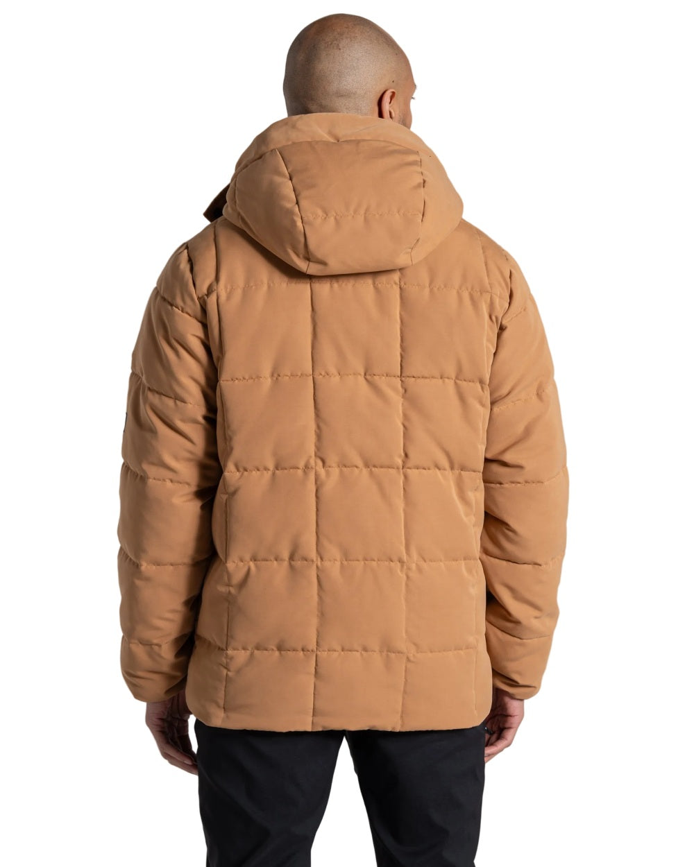 Boulder coloured Craghoppers Mens Howgill Downlike Hooded Jacket on white background 
