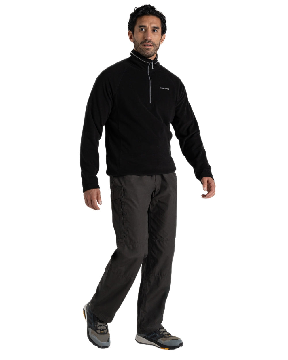 Bark coloured Craghoppers Mens Kiwi Classic II Trouser on white background 