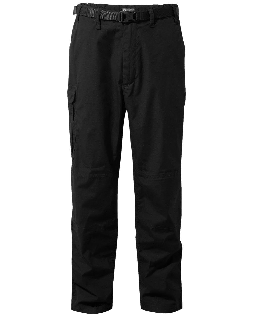 Black coloured Craghoppers Mens Kiwi Classic II Trouser on white background 