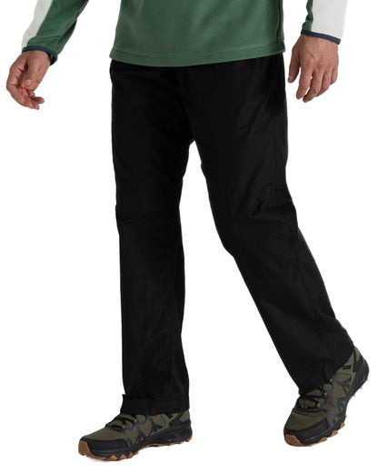 Black coloured Craghoppers Mens Kiwi Classic II Trouser on white background 