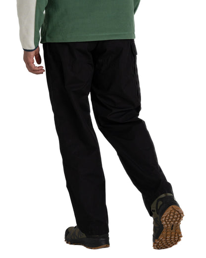 Black coloured Craghoppers Mens Kiwi Classic II Trouser on white background 