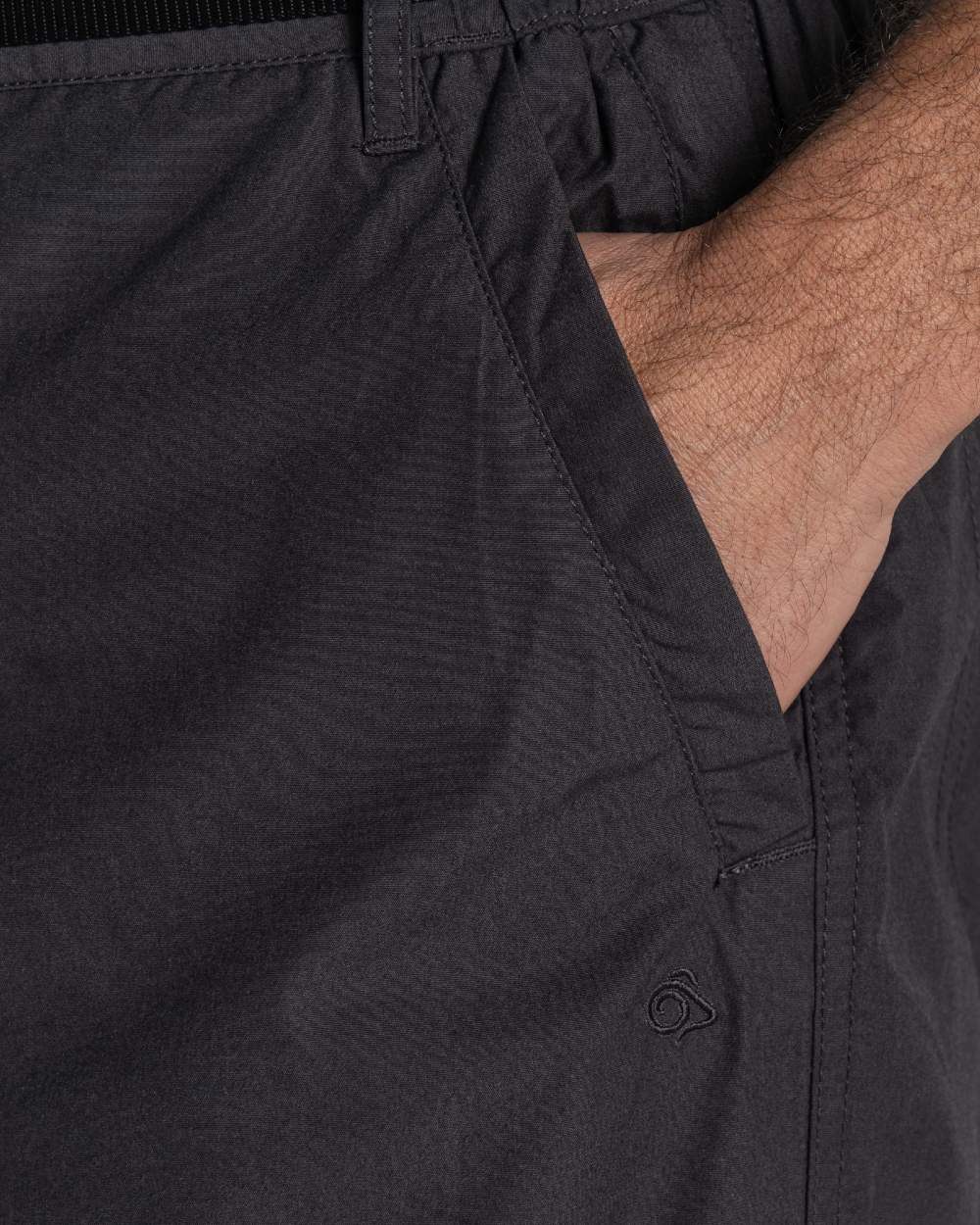 Black Pepper coloured Craghoppers Mens Kiwi Classic II Trouser on white background 