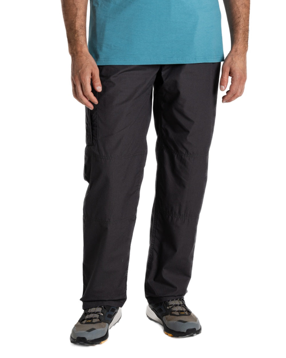 Black Pepper coloured Craghoppers Mens Kiwi Classic II Trouser on white background 