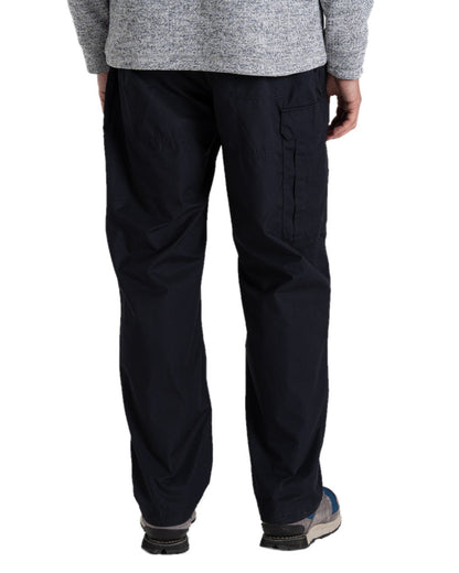 Dark Navy coloured Craghoppers Mens Kiwi Classic II Trousers on white background 