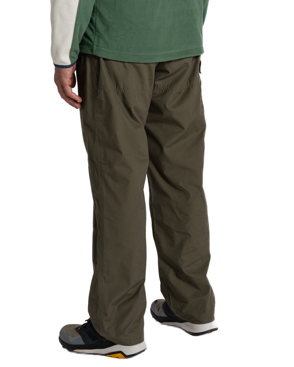 Wild Olive coloured Craghoppers Mens Kiwi Classic II Trouser on white background 
