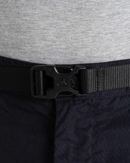 Dark Navy coloured Craghoppers Mens Kiwi Classic II Trousers on white background 