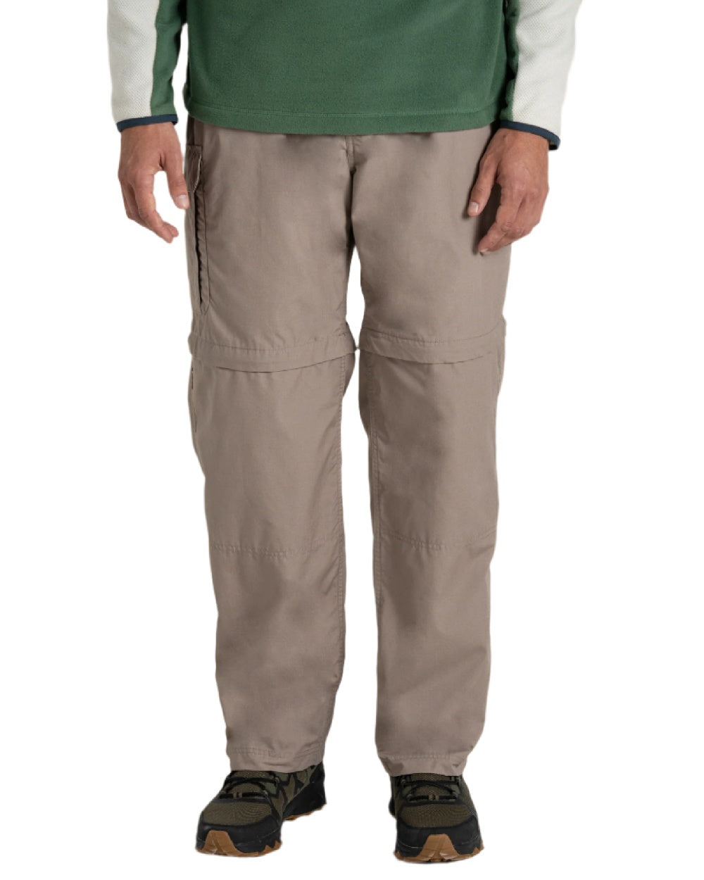 Beach Coloured Craghoppers Mens Kiwi Convertible Trousers on white background 