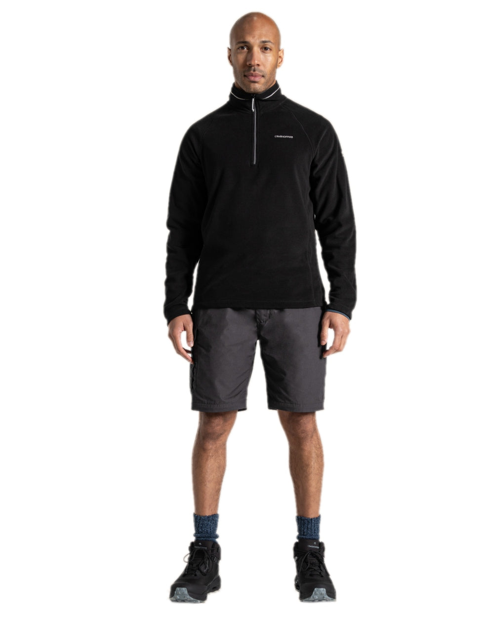 Black Pepper Coloured Craghoppers Mens Kiwi Convertible Trousers on white background 