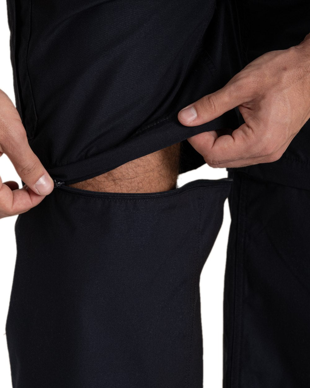 Dark Navy Coloured Craghoppers Mens Kiwi Convertible Trousers on white background 