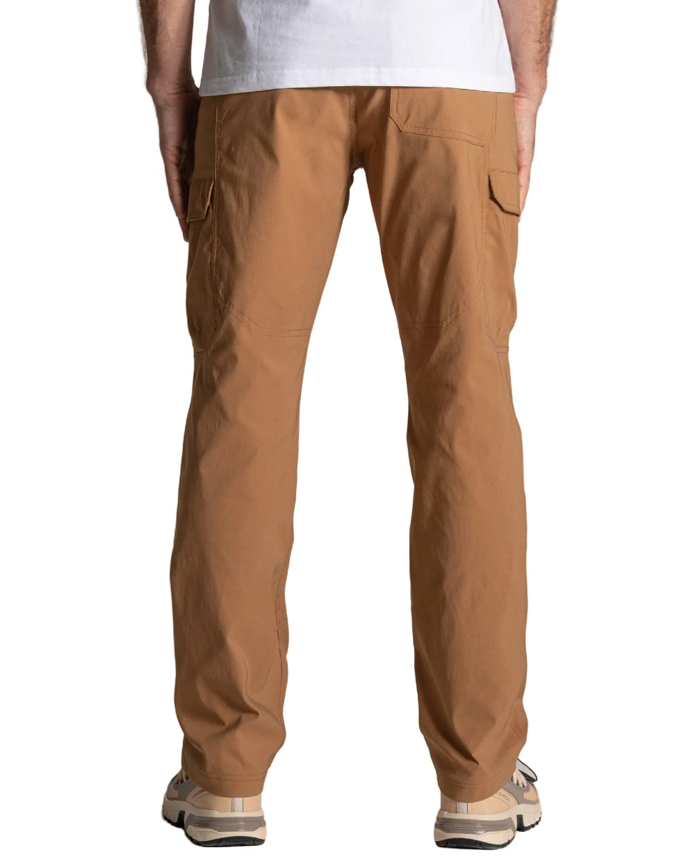 Boulder coloured Craghoppers Mens Kiwi Pro Cargo Trousers on white background 