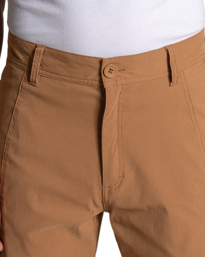 Boulder coloured Craghoppers Mens Kiwi Pro Cargo Trousers on white background 