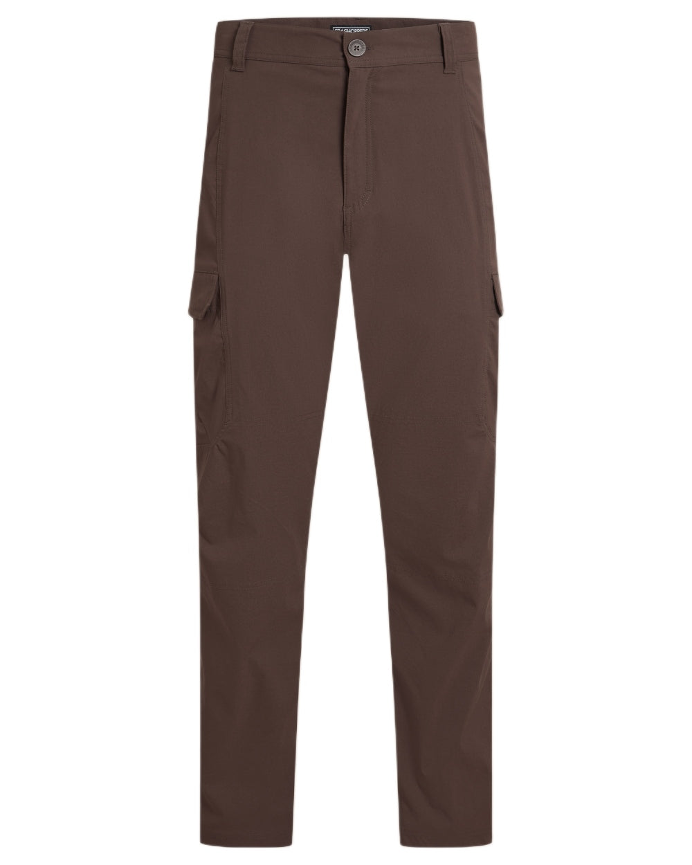 Wenge Brown coloured Craghoppers Mens Kiwi Pro Cargo Trousers on white background 