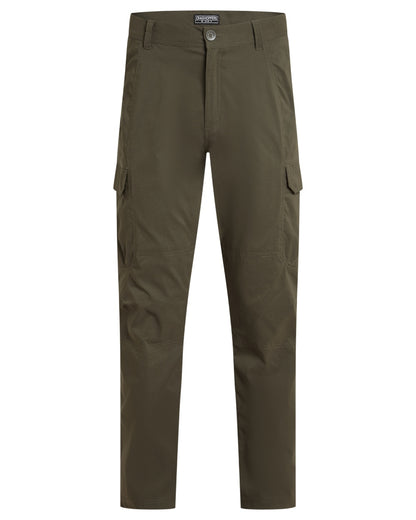 Woodland Green coloured Craghoppers Mens Kiwi Pro Cargo Trousers on white background 
