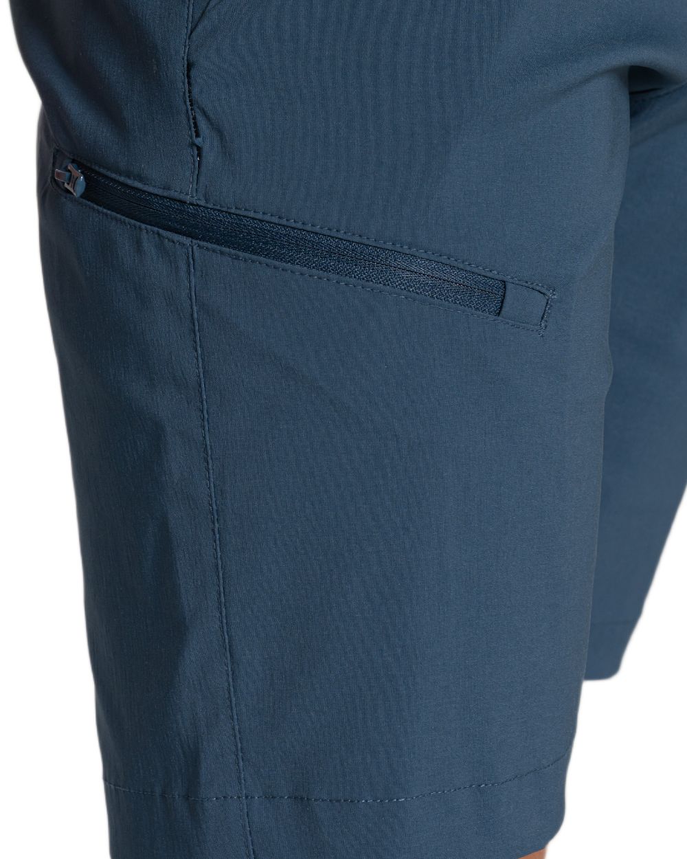 Blue Stone coloured Craghoppers Mens Kiwi Pro III Shorts on white background 