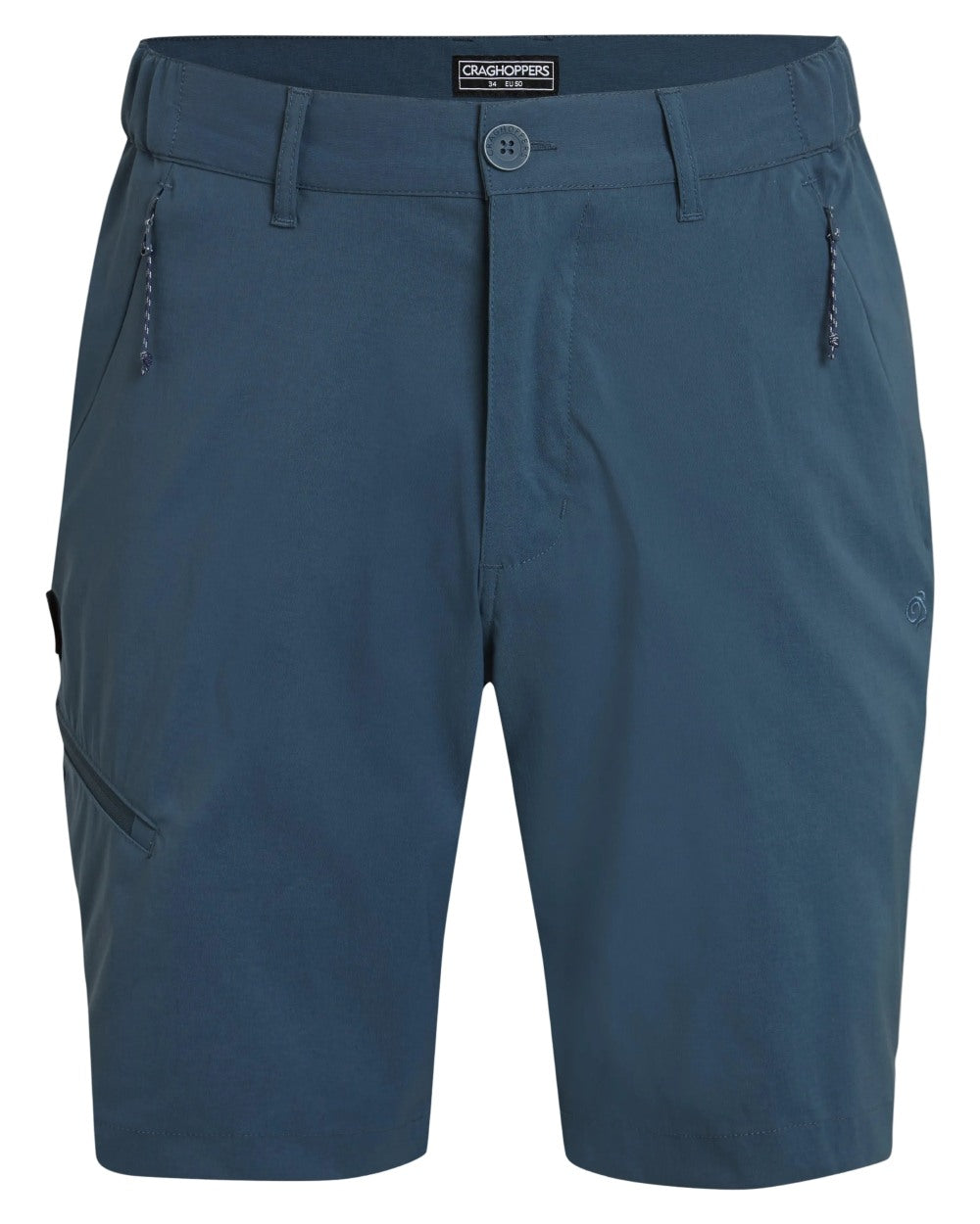 Blue Stone coloured Craghoppers Mens Kiwi Pro III Shorts on white background 