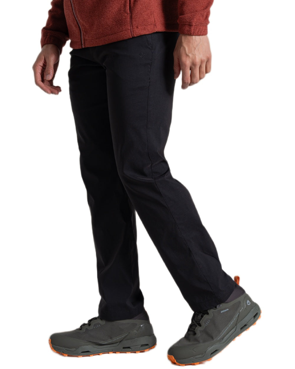 Black Coloured Craghoppers Mens Kiwi Pro III Thermo Trousers on white background 
