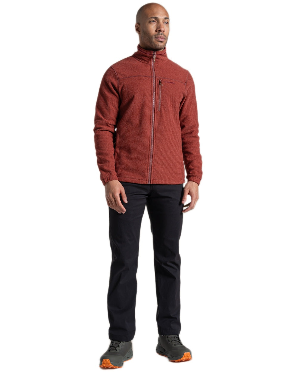 Black Coloured Craghoppers Mens Kiwi Pro III Thermo Trousers on white background 