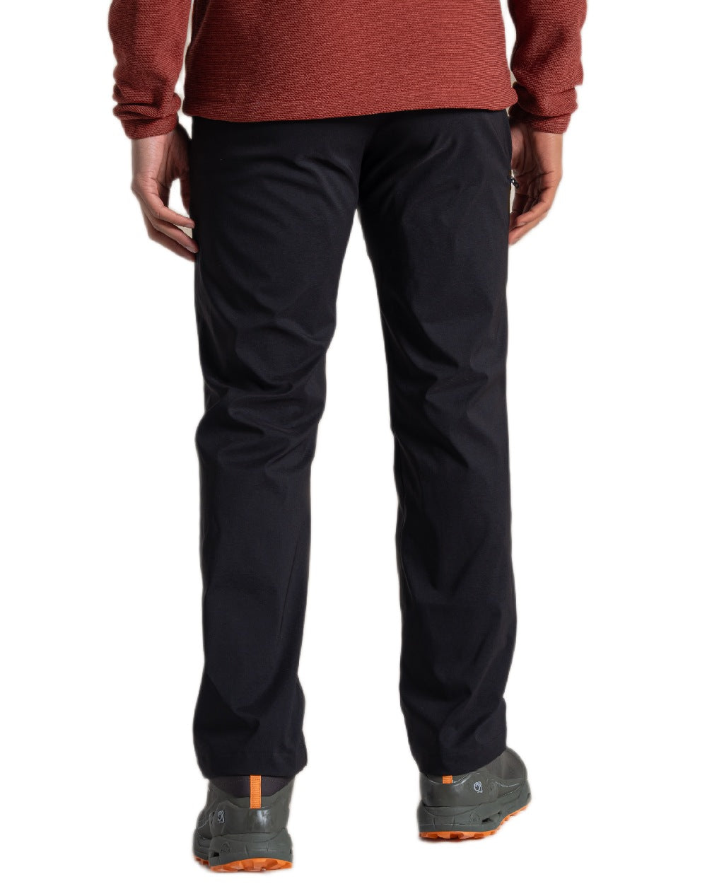 Black Coloured Craghoppers Mens Kiwi Pro III Thermo Trousers on white background 