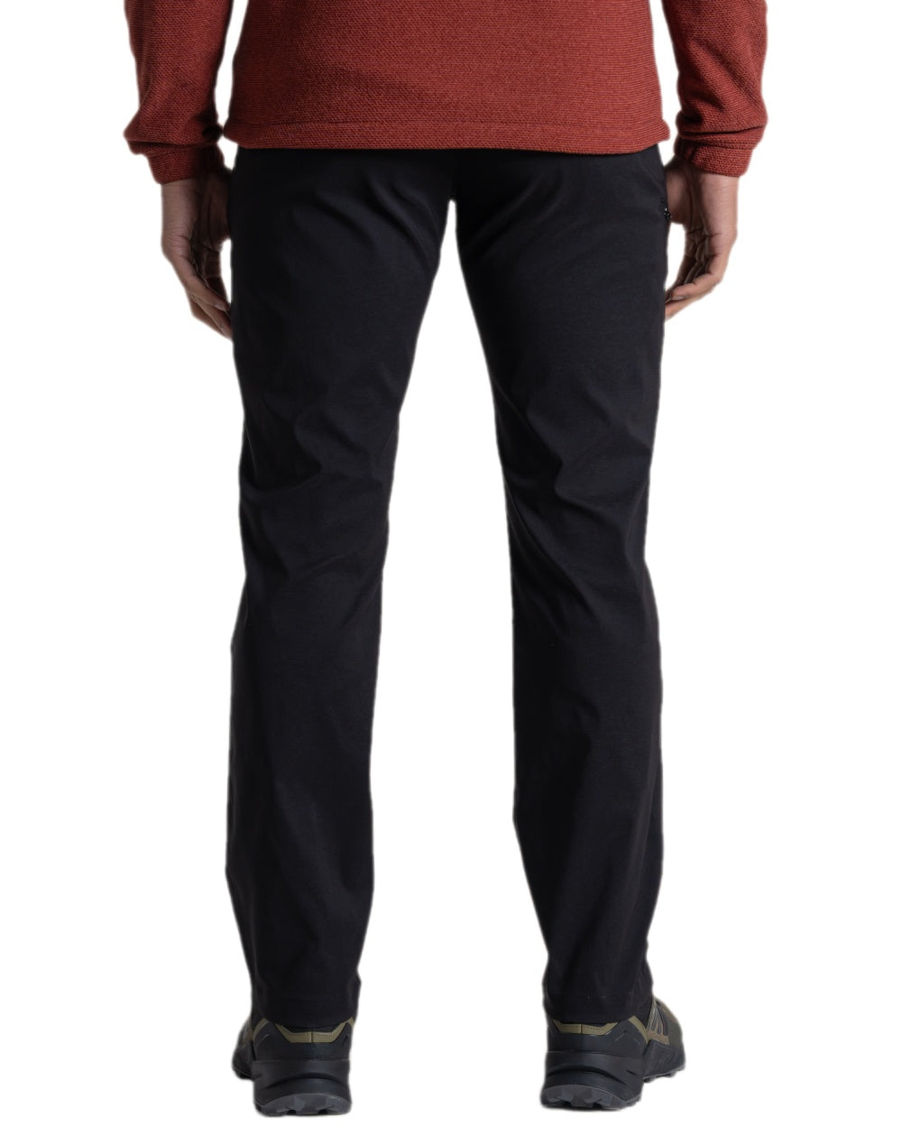 Black Coloured Craghoppers Mens Kiwi Pro III Trouser on white background 