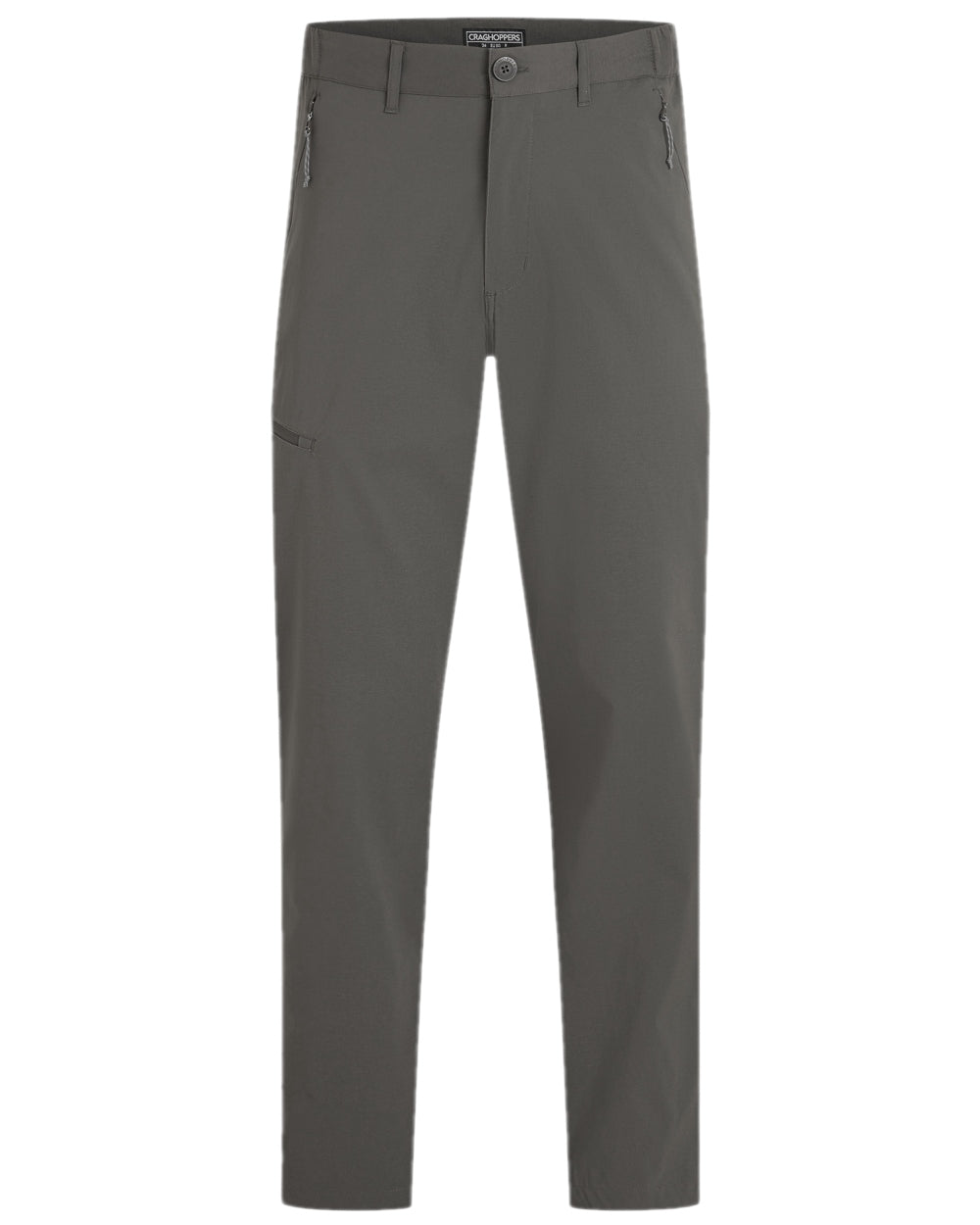 Dark Khaki Coloured Craghoppers Mens Kiwi Pro III Trouser on white background 