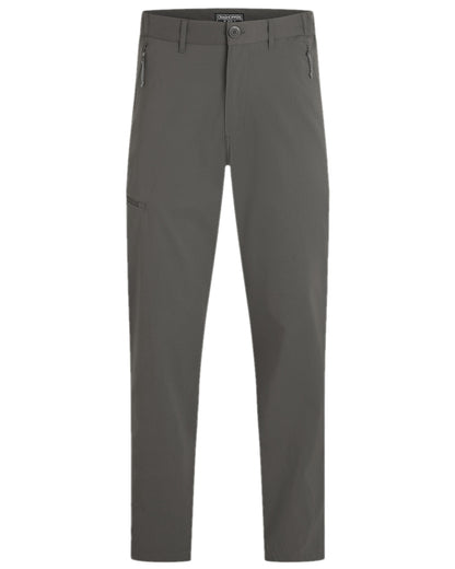 Dark Khaki Coloured Craghoppers Mens Kiwi Pro III Trouser on white background 