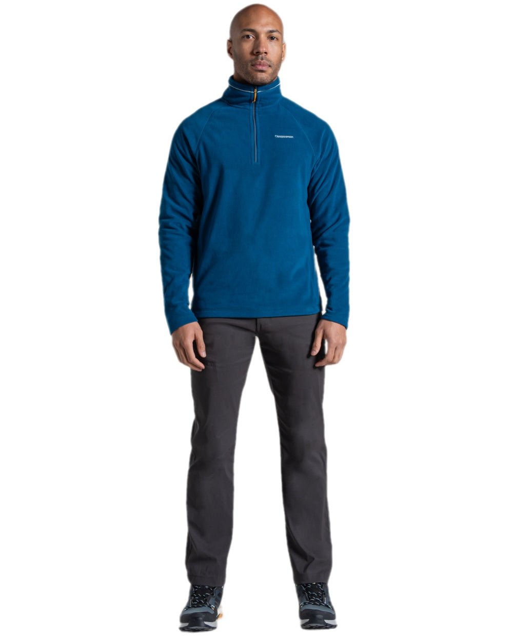 Dark Lead Coloured Craghoppers Mens Kiwi Pro III Trouser on white background 