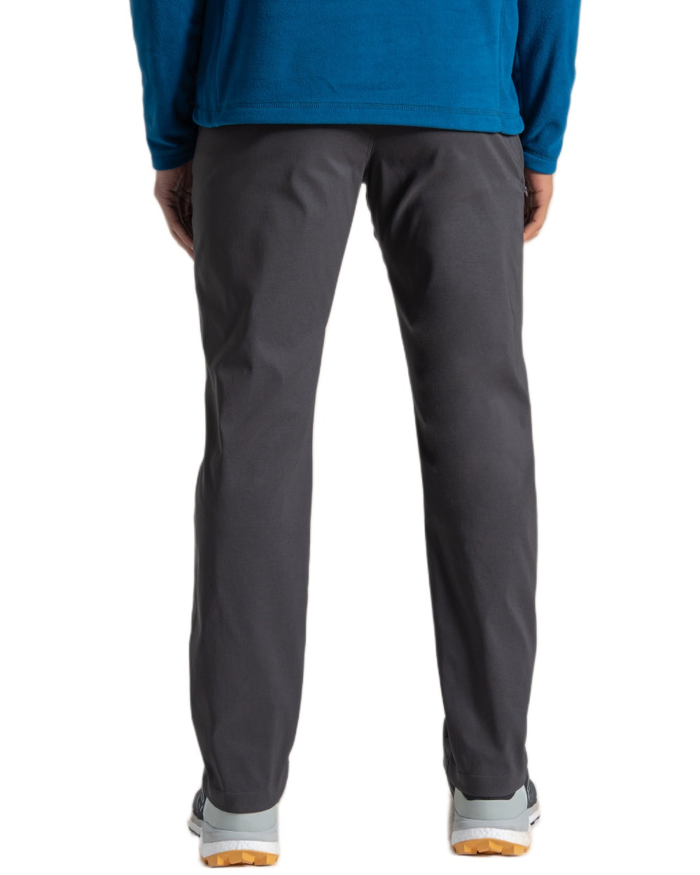 Dark Lead Coloured Craghoppers Mens Kiwi Pro III Trouser on white background 