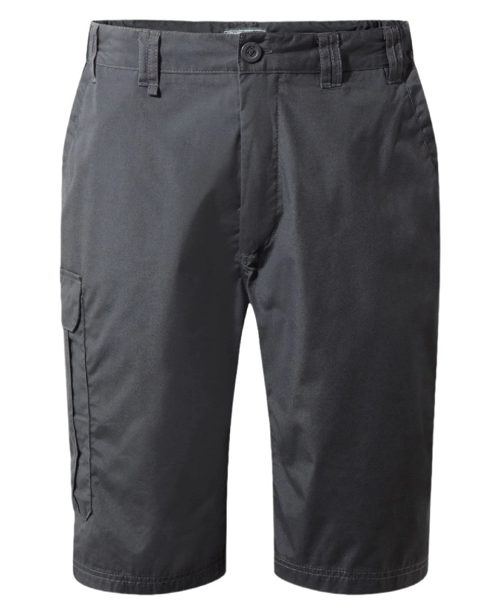 Black Pepper coloured Craghoppers Mens Kiwi Recycled Long Short on white background 