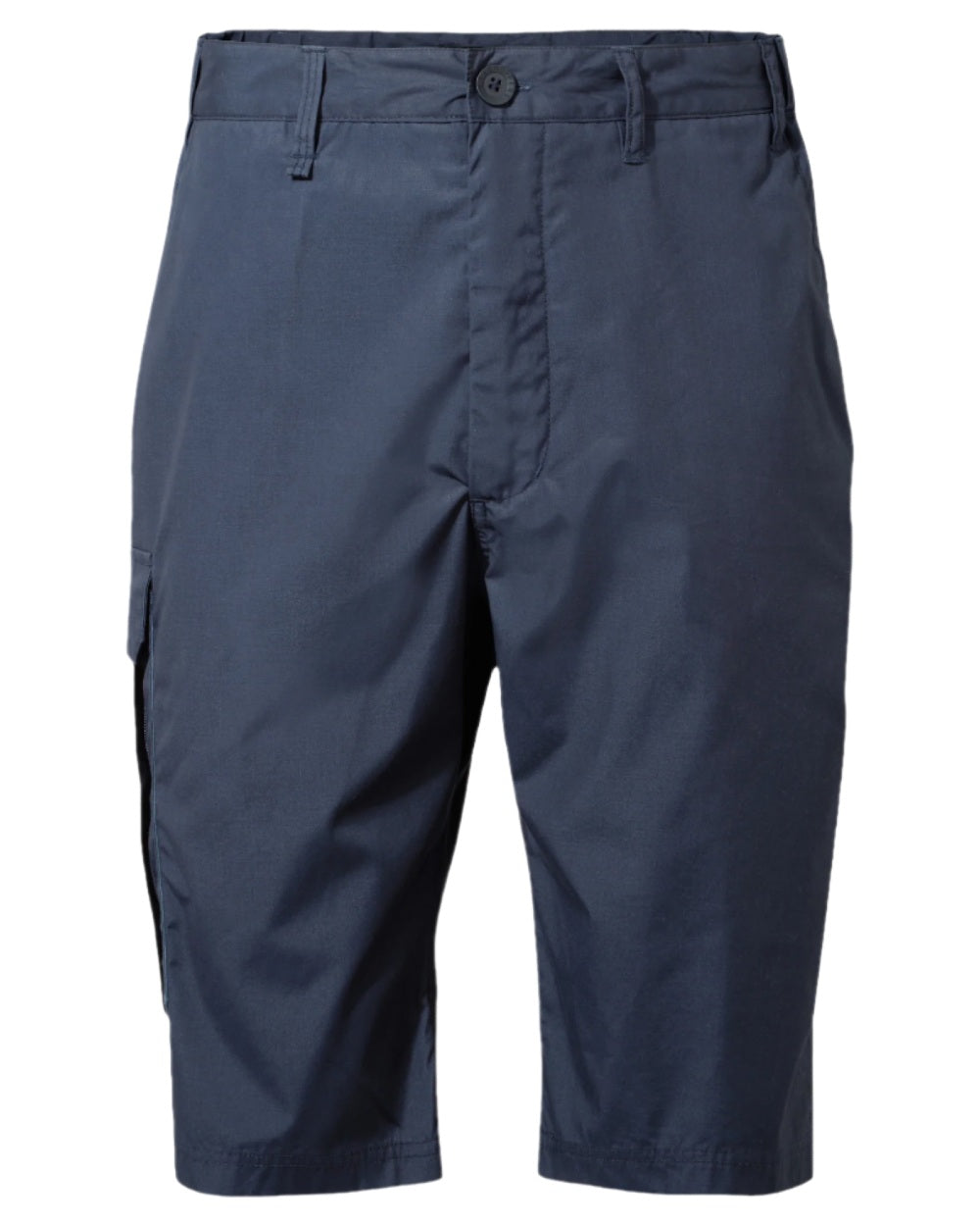 Steel Blue coloured Craghoppers Mens Kiwi Recycled Long Short on white background 