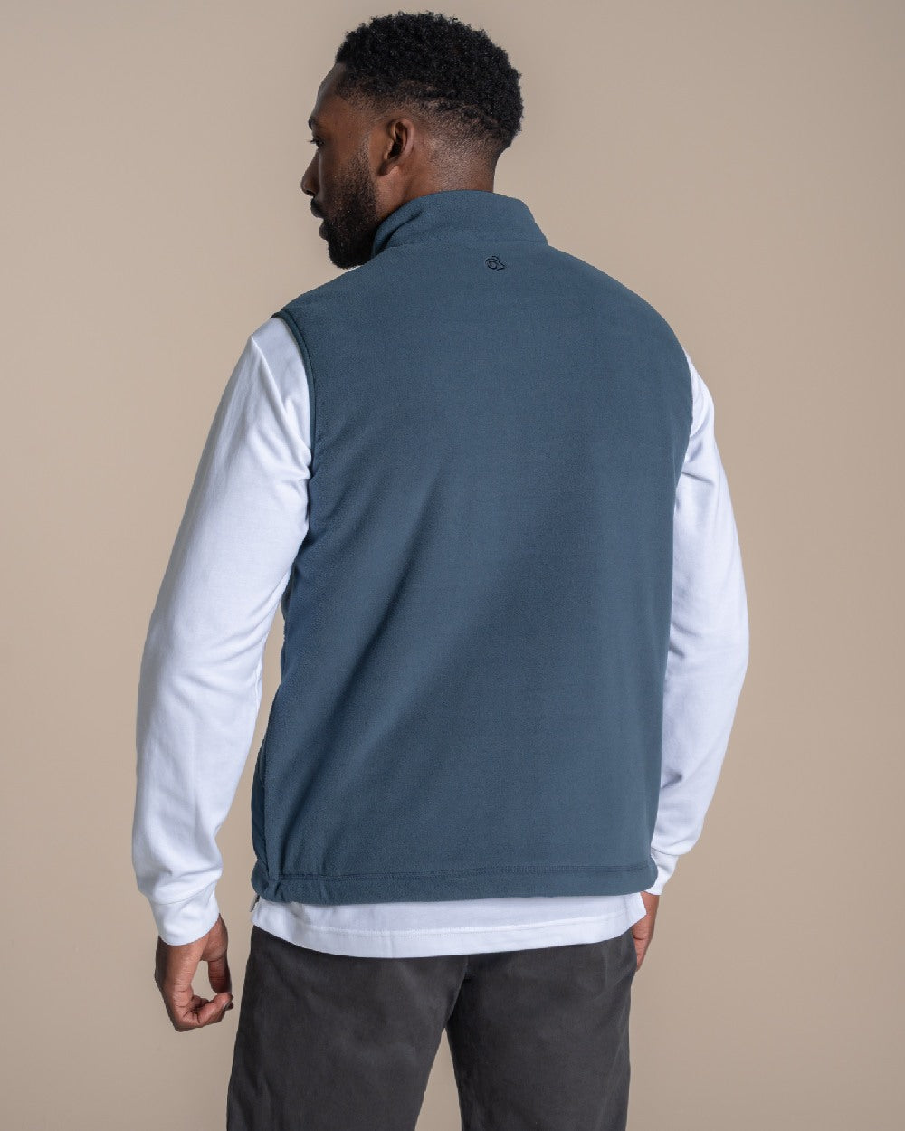 Blue Stone coloured Craghoppers Mens Leif Vest Blue Stone on beige 