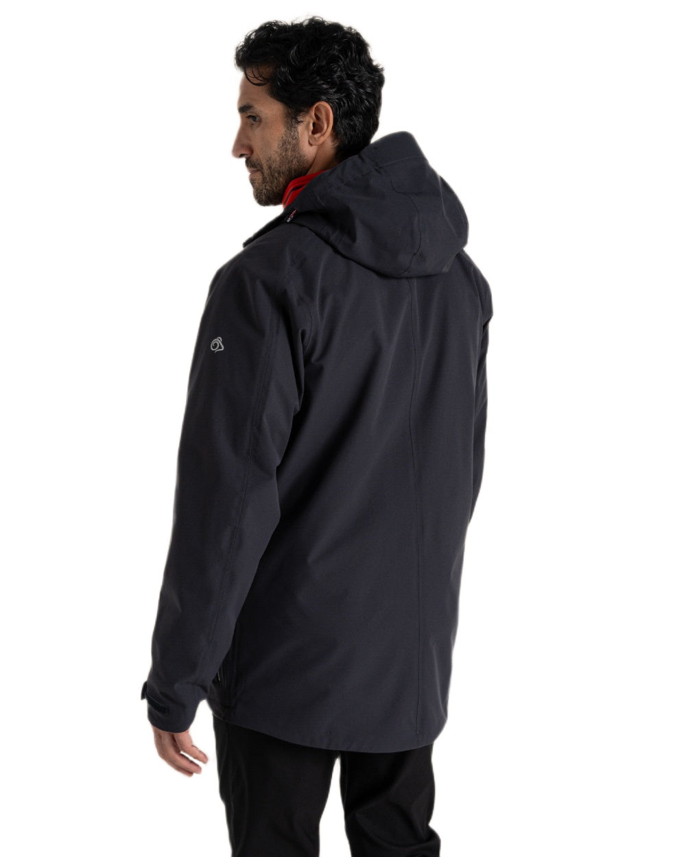 Dark Iron Coloured Craghoppers Mens Lorton II Waterproof Jacket on White Background
