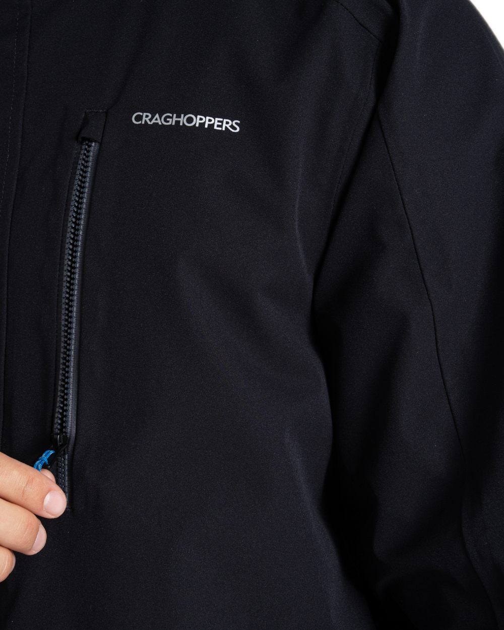 Dark Navy coloured Craghoppers Mens Lorton II Waterproof Jacket on white background 
