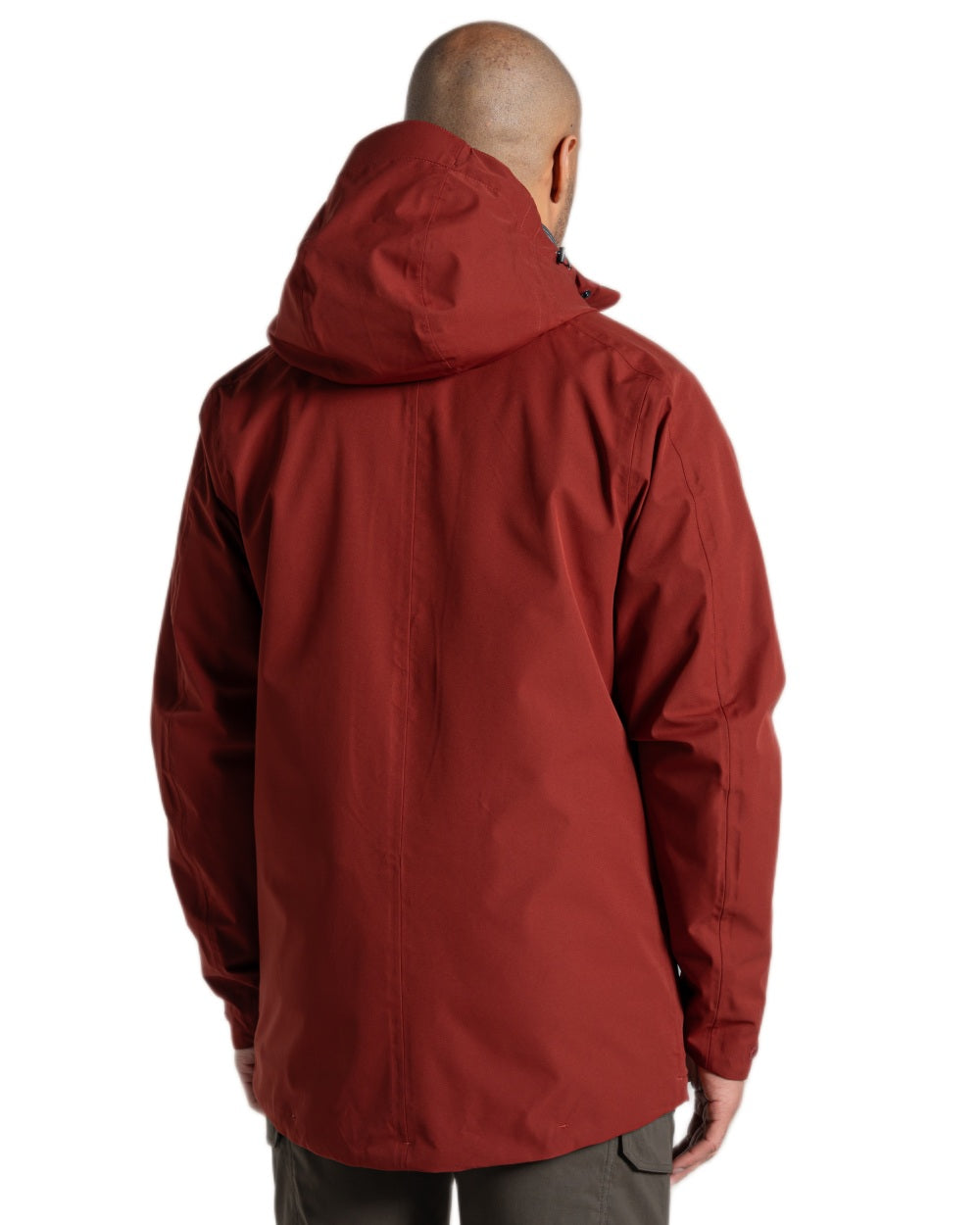 Red Jasper coloured Craghoppers Mens Lorton II Waterproof Jacket on white background 