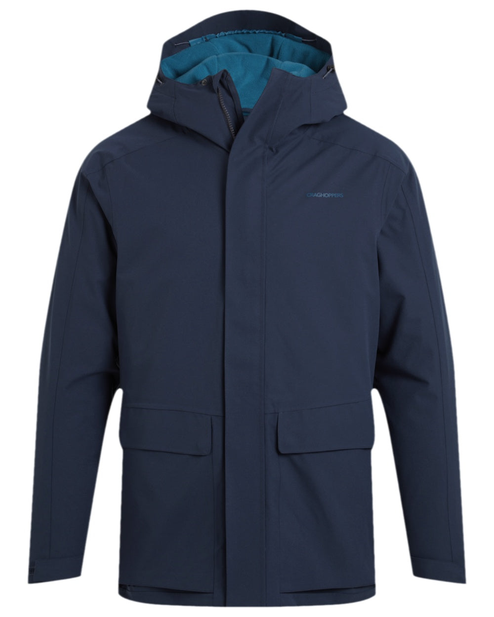 Blue Navy Coloured Craghoppers Mens Lorton Thermic Jacket on white background 