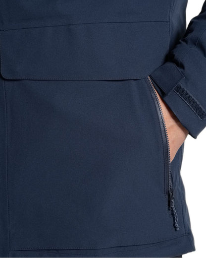 Blue Navy Coloured Craghoppers Mens Lorton Thermic Jacket on white background 