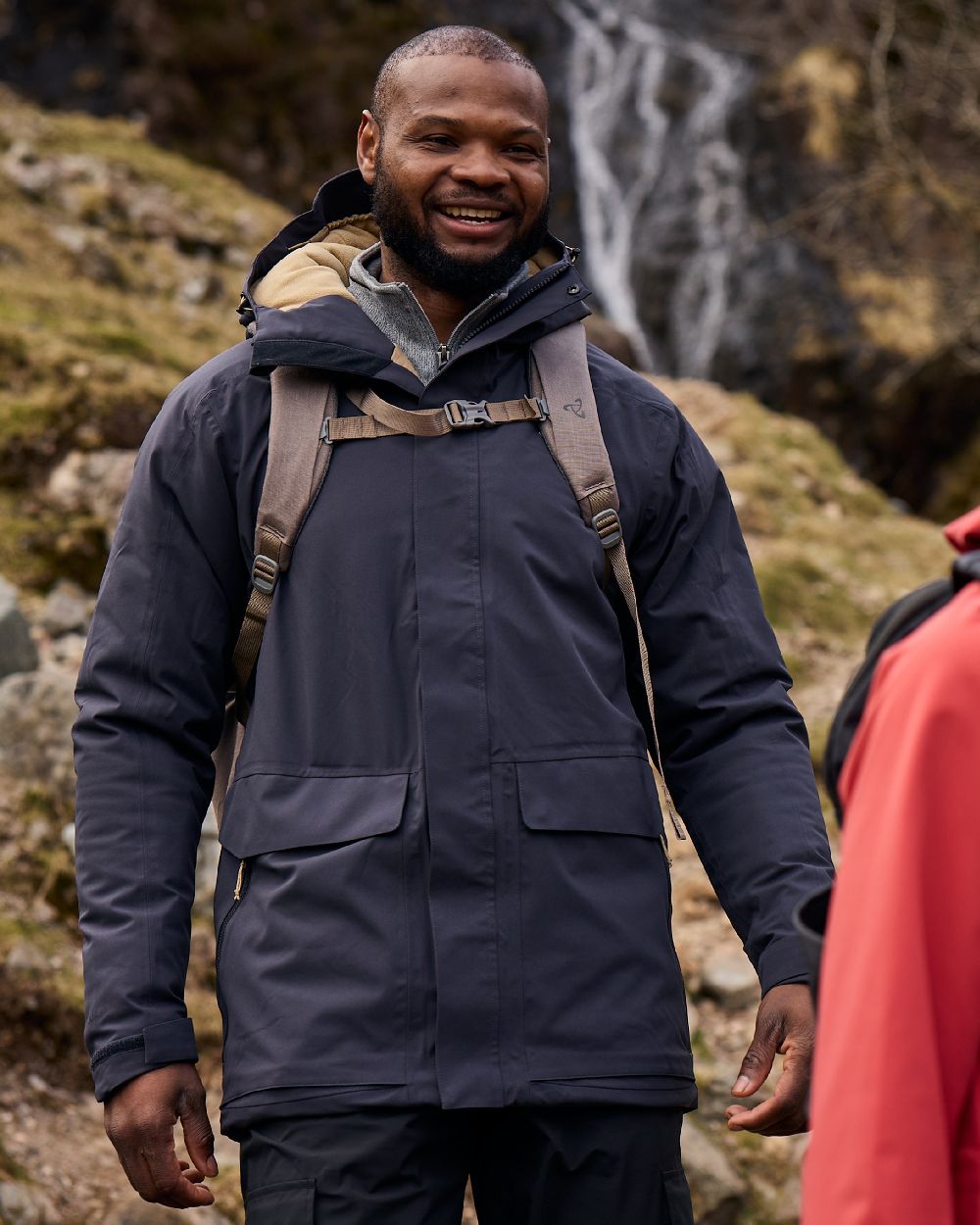 Dark Iron Coloured Craghoppers Mens Lorton Thermic Jacket on outdoor background 