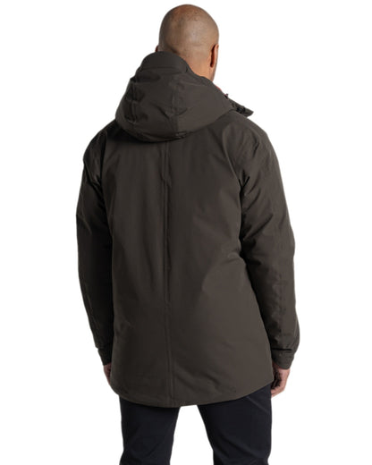 Woodland Green Coloured Craghoppers Mens Lorton Thermic Jacket on white background 