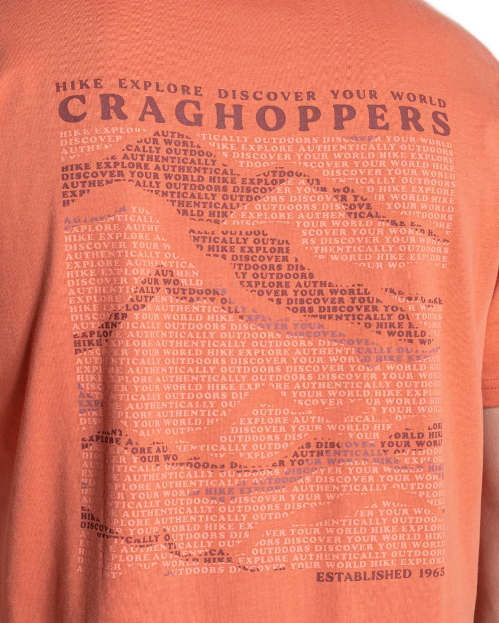 Sahara Coloured Craghoppers Mens Lucent II Short Sleeved T-Shirt on White Background
