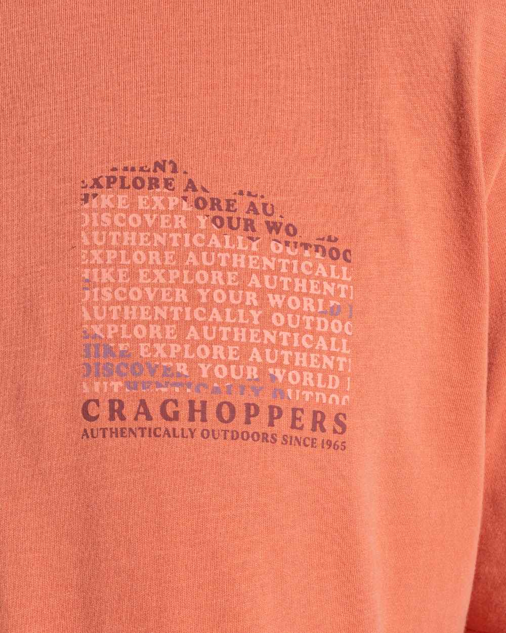 Sahara Coloured Craghoppers Mens Lucent II Short Sleeved T-Shirt on White Background
