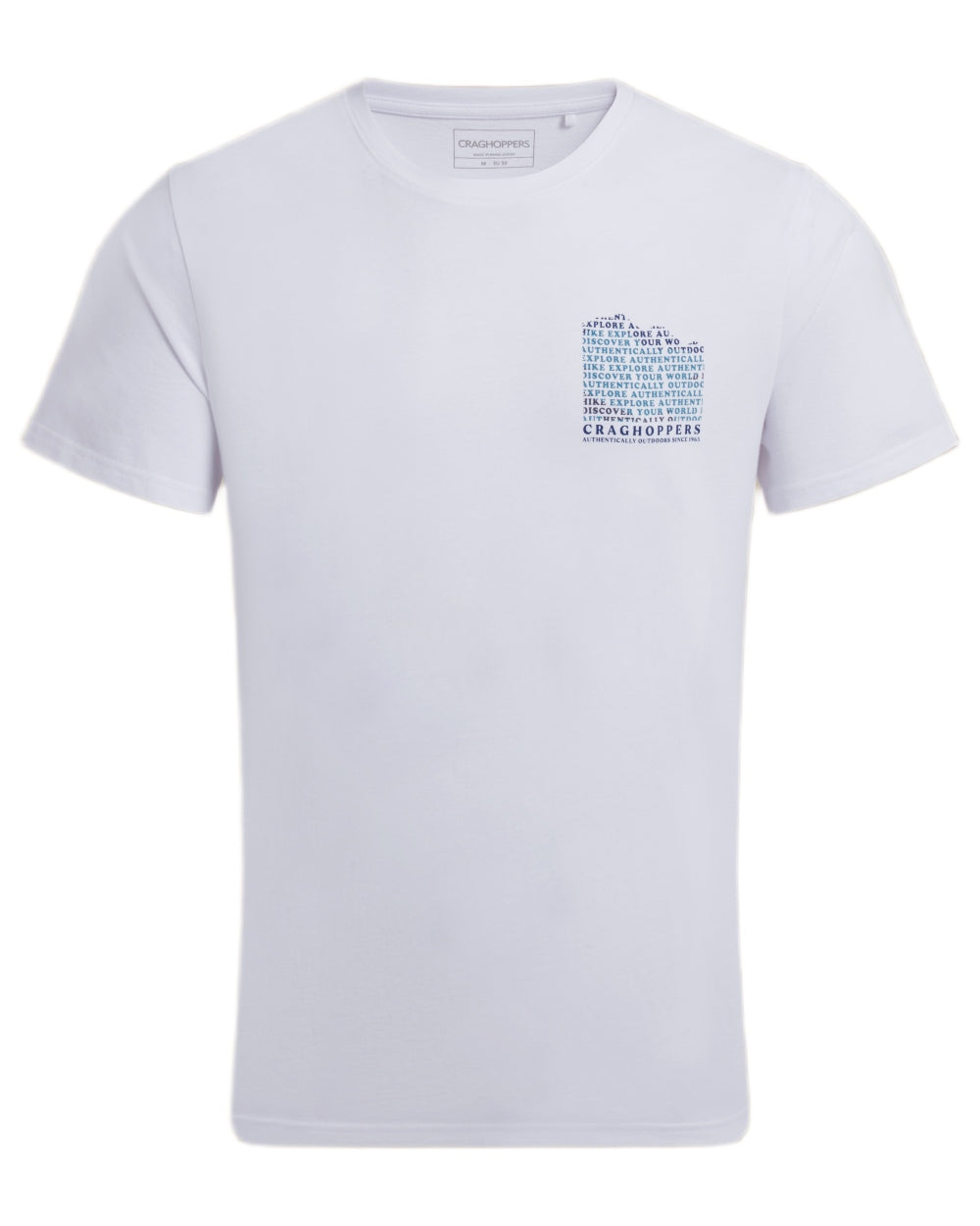 White Mountains Coloured Craghoppers Mens Lucent II Short Sleeved T-Shirt on White Background
