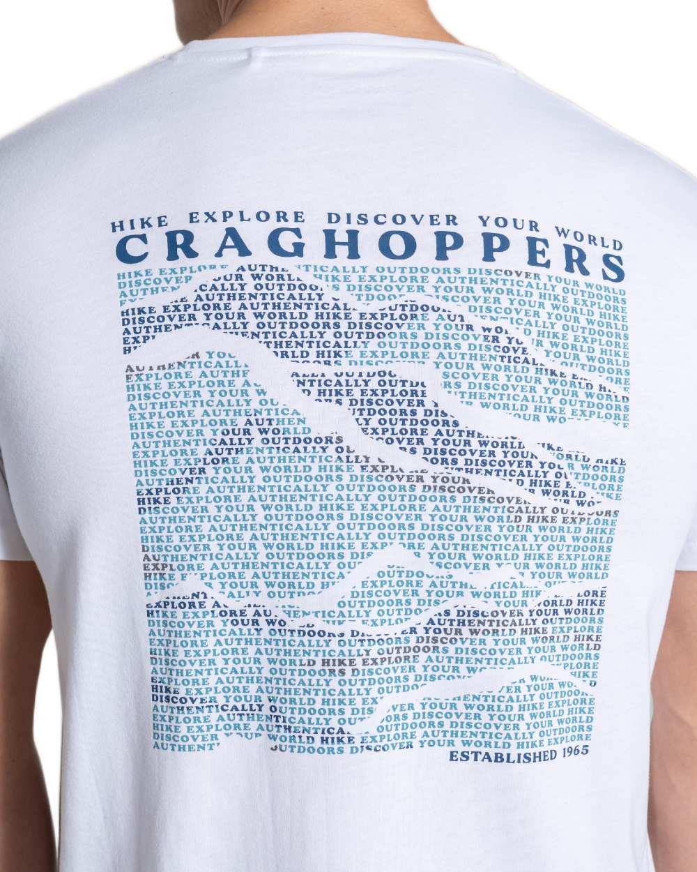 White Mountains Coloured Craghoppers Mens Lucent II Short Sleeved T-Shirt on White Background
