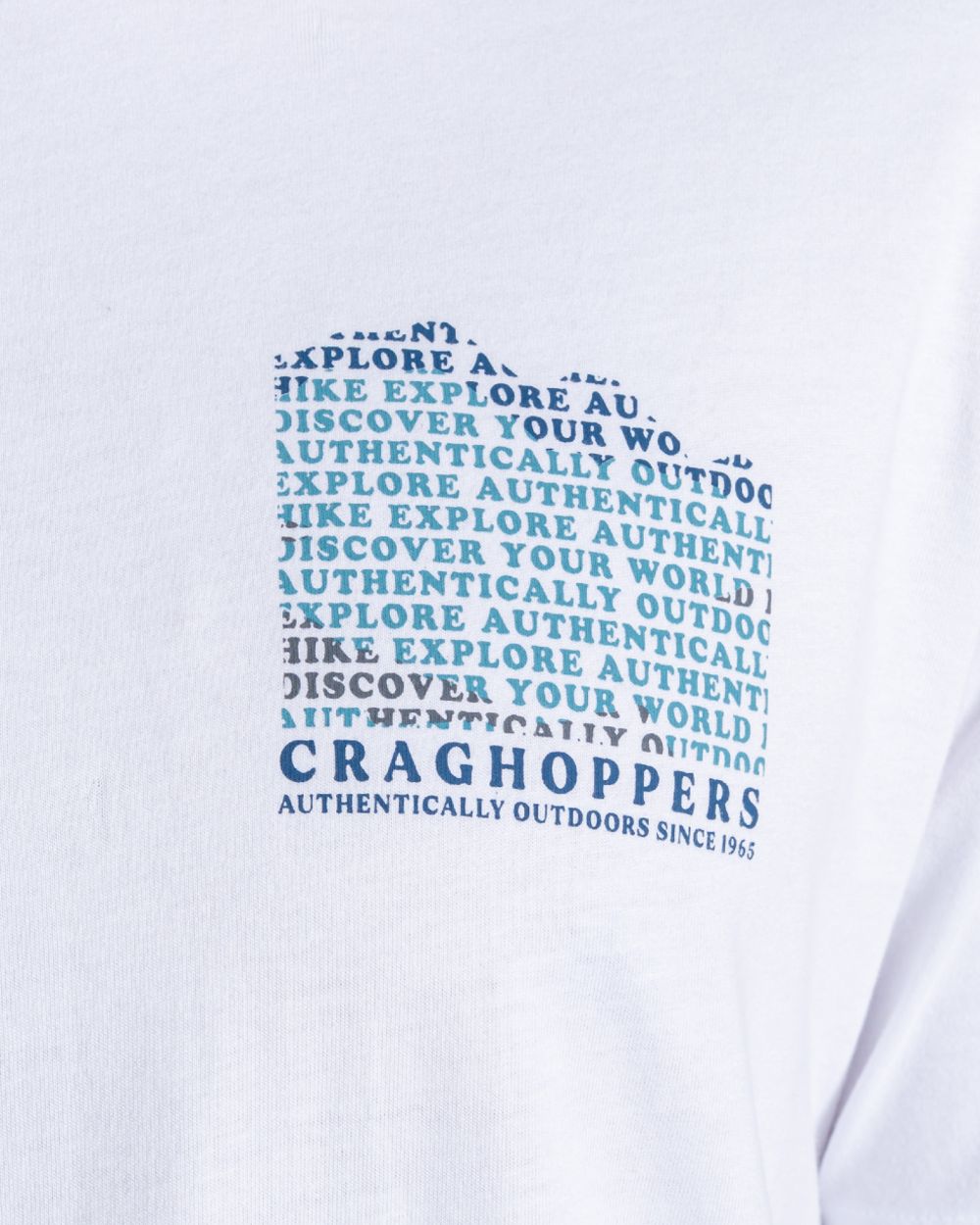 White Mountains Coloured Craghoppers Mens Lucent II Short Sleeved T-Shirt on White Background
